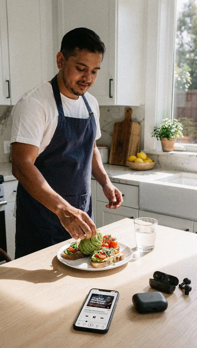 Digital detox concept promoting minimalism and simplicity.